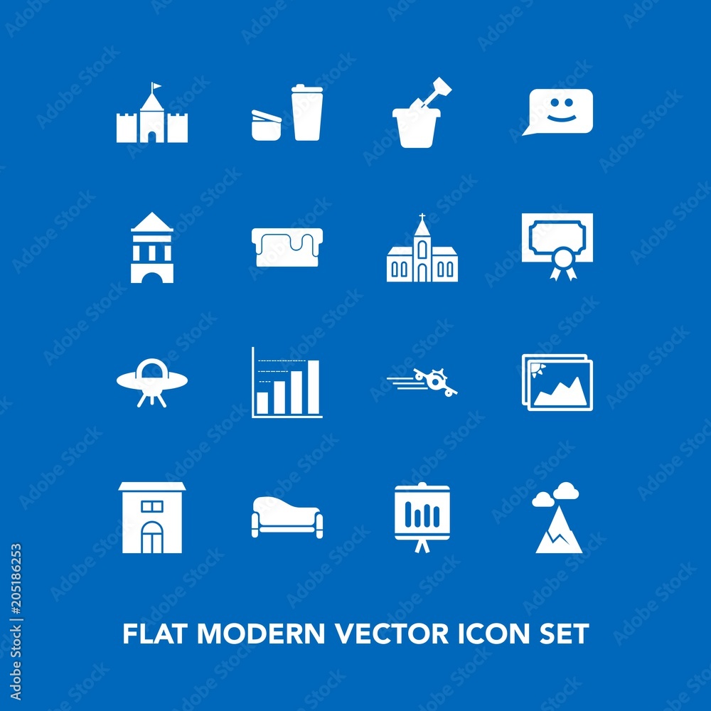 Modern, simple vector icon set on blue background with spaceship, mountain, landscape, flight, room, blue, data, cup, building, document, house, business, interior, space, real, sugar, report icons Modern, simple vector icon set on blue background with spaceship, mountain, landscape, flight, room, blue, data, cup, building, document, house, business, interior, space, real, sugar, report icons