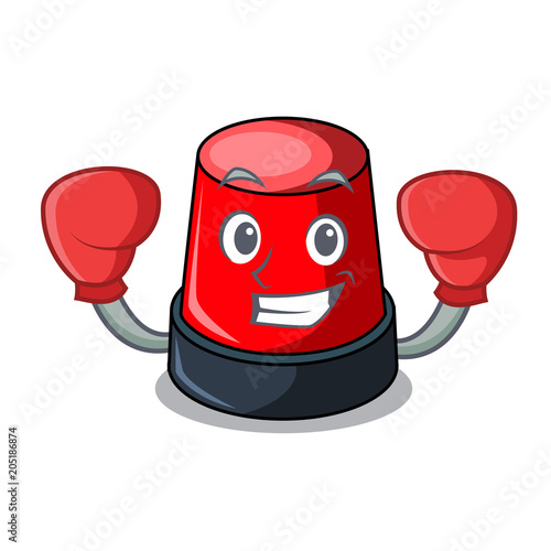 Boxing sirine character cartoon style
