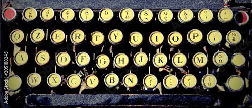 Fotografi antique typewriter for writers with vintage effect