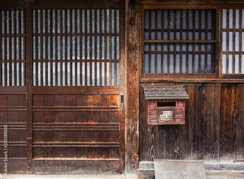 Wooden Door House details Japan Architecture with postal box front door house