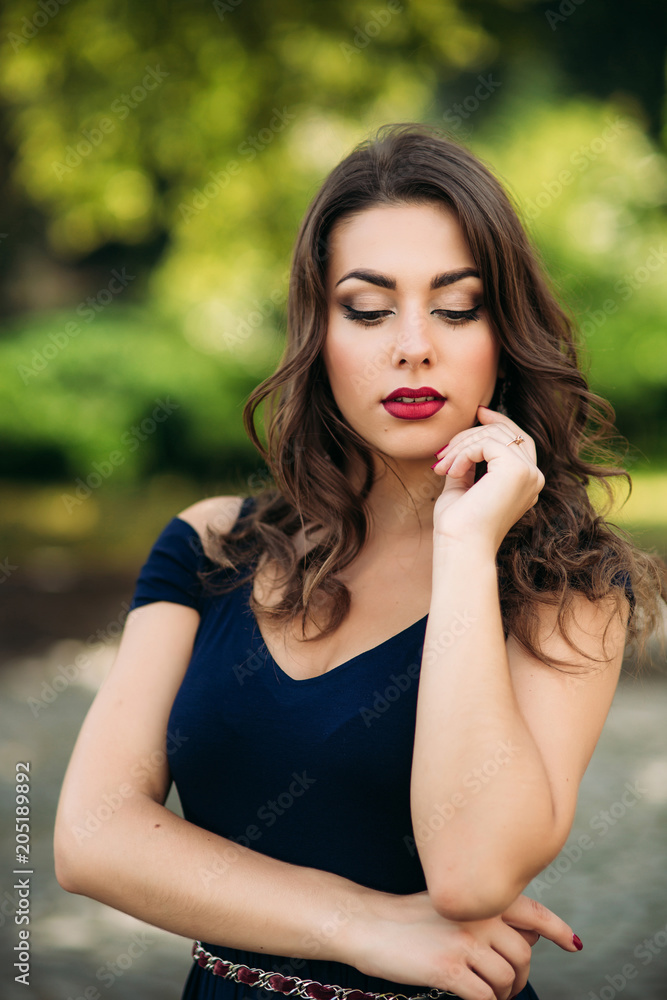 Portrait of beautiful girl with prifessional makeup and hair style Portrait of beautiful girl with prifessional makeup and hair style