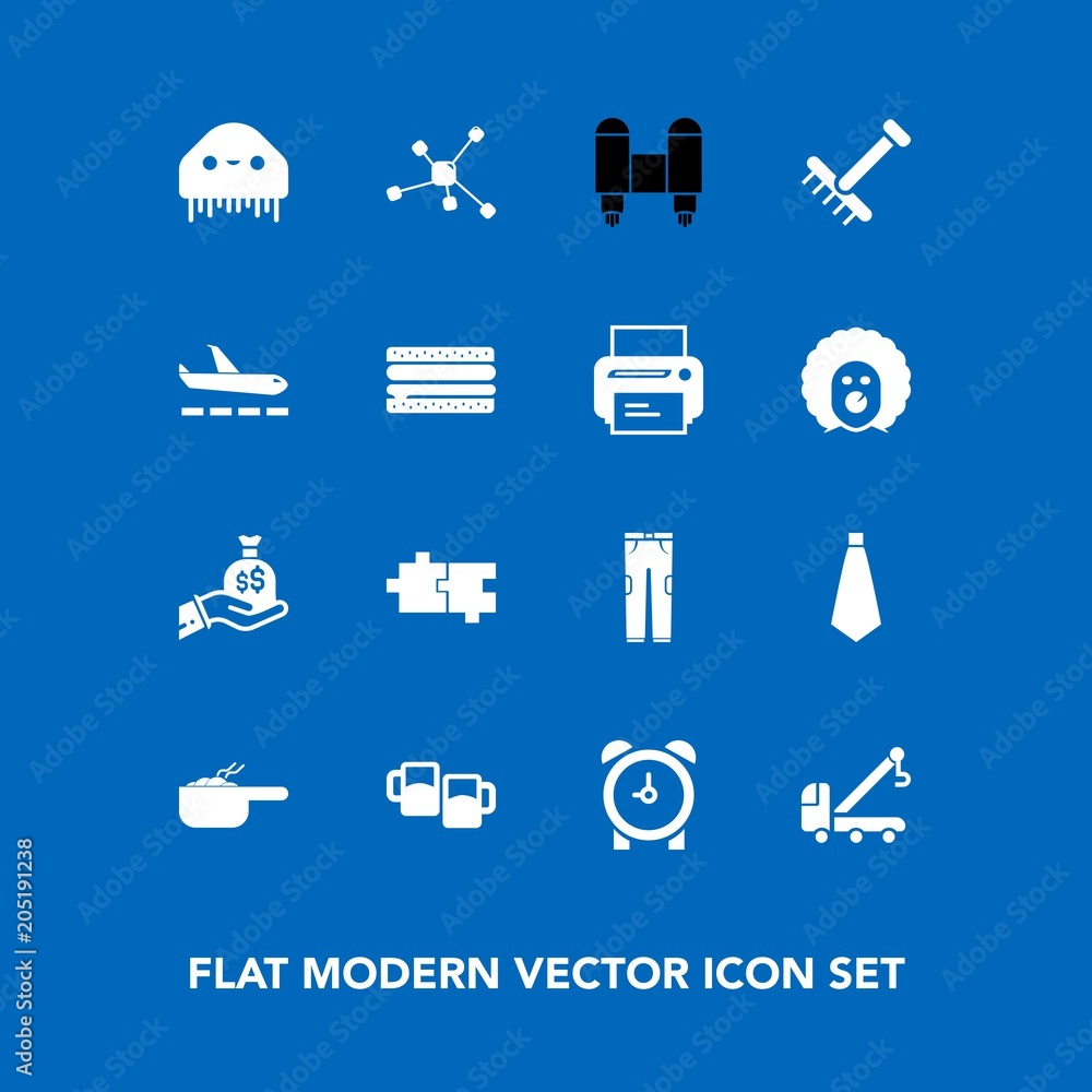 Modern, simple vector icon set on blue background with car, fiction, craft, time, puzzle, alcohol, alien, sack, chemistry, meal, dinner, alarm, truck, business, hour, clock, clothing, beer, dish icons Modern, simple vector icon set on blue background with car, fiction, craft, time, puzzle, alcohol, alien, sack, chemistry, meal, dinner, alarm, truck, business, hour, clock, clothing, beer, dish icons