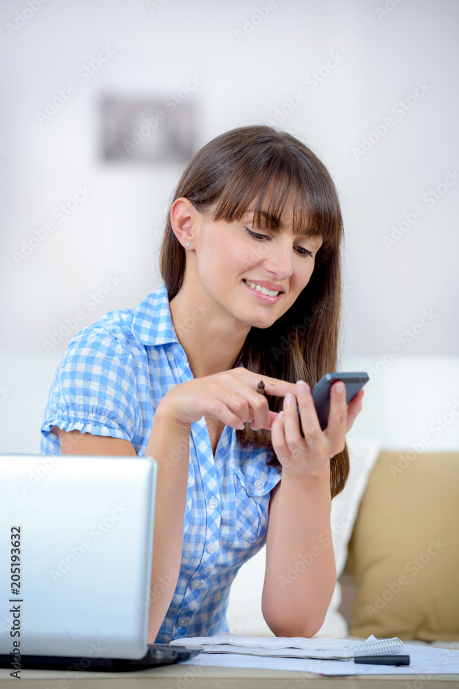 smart woman using smart phone and laptop smart woman using smart phone and laptop