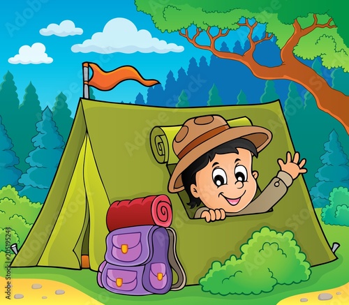 Scout in tent theme image 3