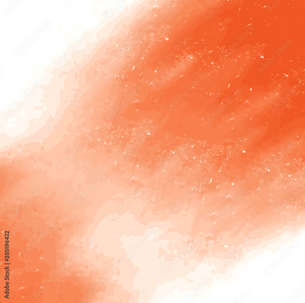 orange watercolor gradient background pattern with little white sparks, vector illustration