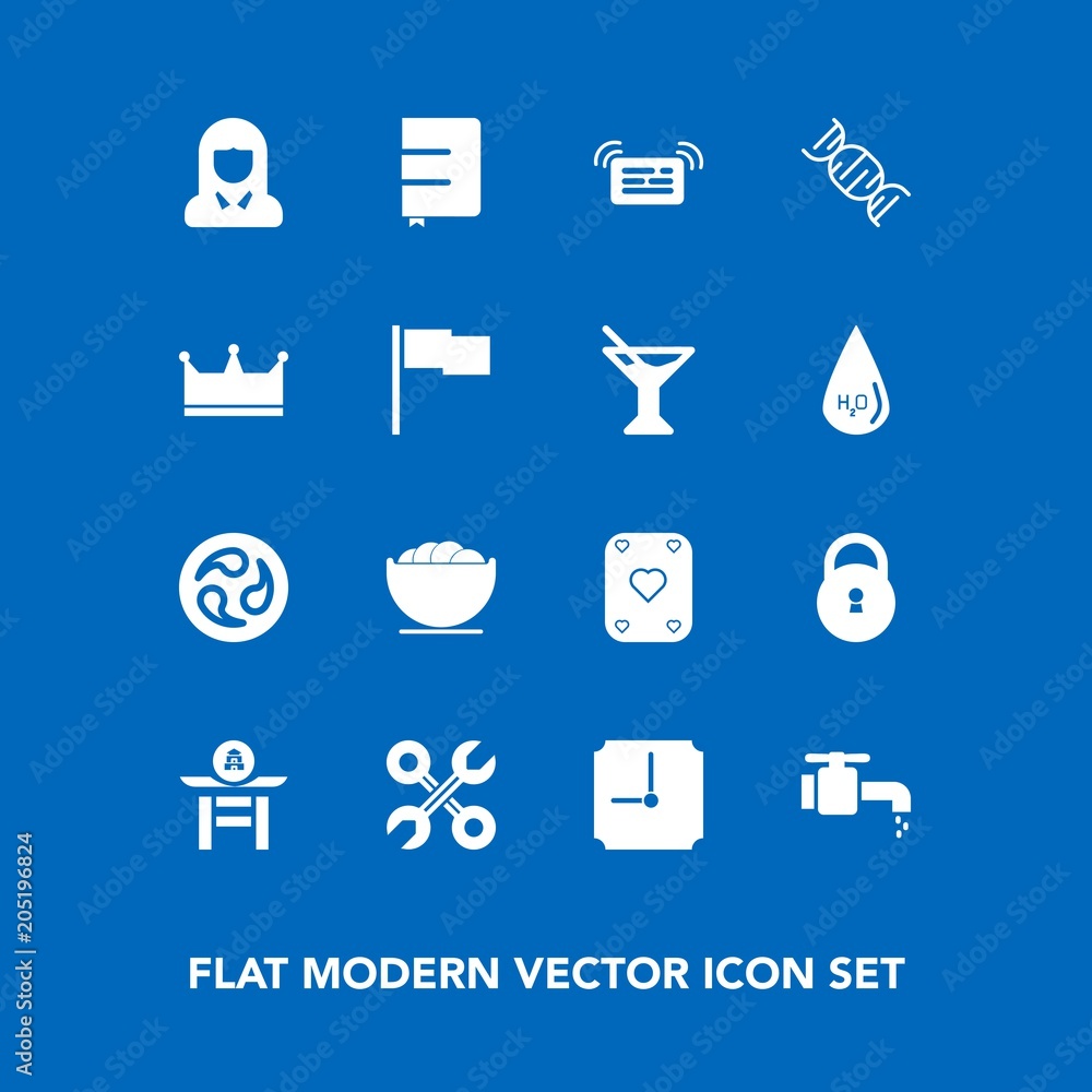 Modern, simple vector icon set on blue background with face, reparation, faucet, king, play, game, page, sign, japan, food, paper, girl, sink, culture, empty, repair, industrial, taiko, message icons Modern, simple vector icon set on blue background with face, reparation, faucet, king, play, game, page, sign, japan, food, paper, girl, sink, culture, empty, repair, industrial, taiko, message icons