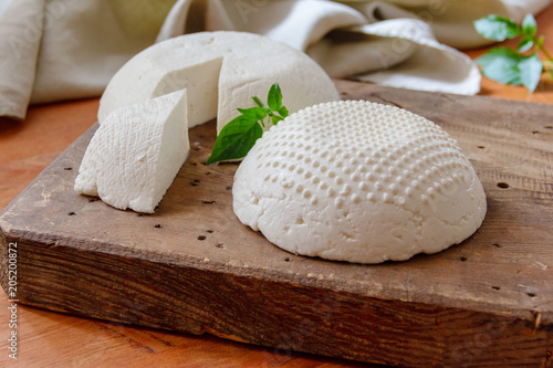 Homemade fresh goat cheese