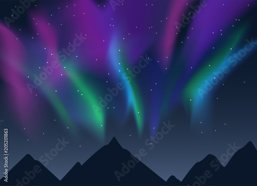 Vector aurora borealis