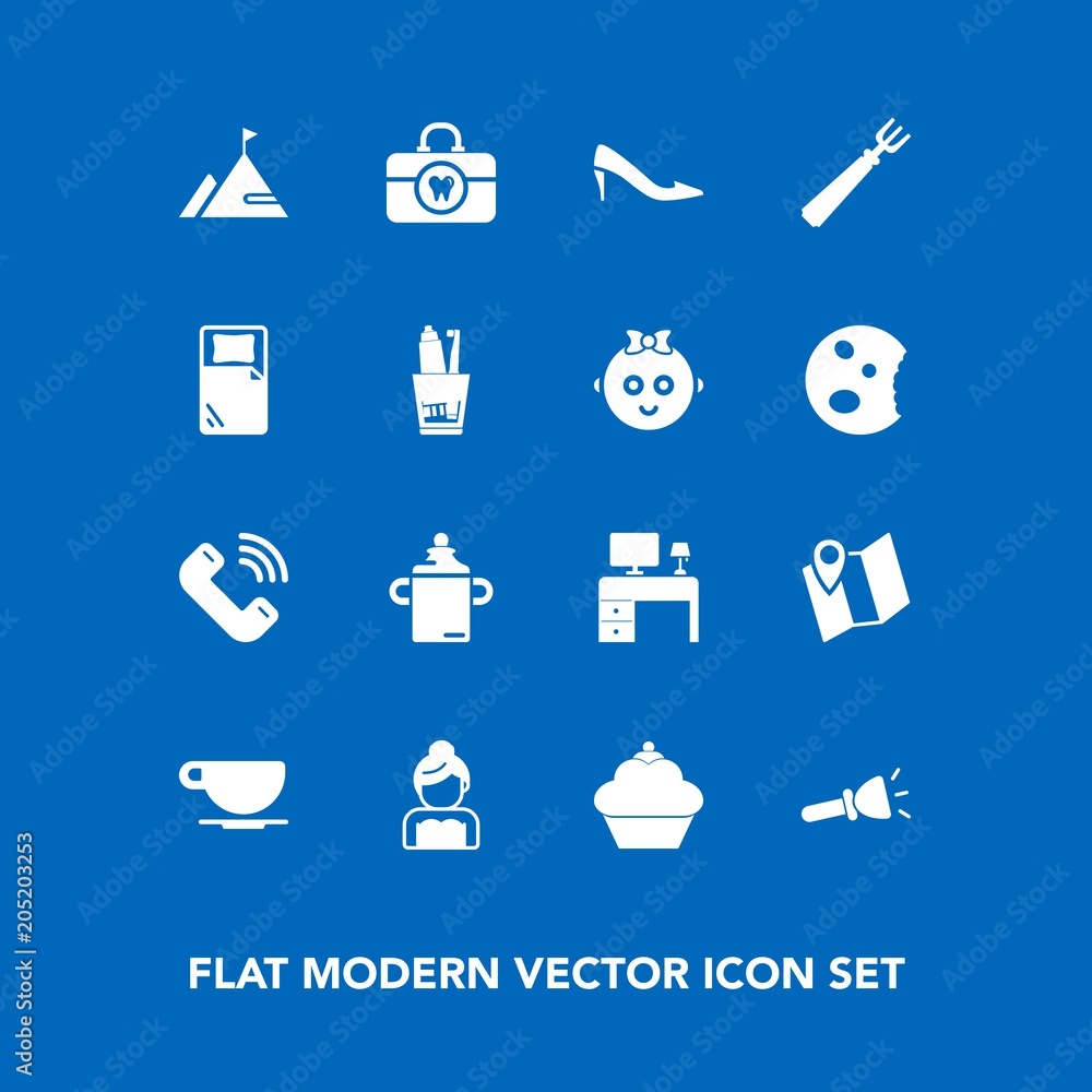 Modern, simple vector icon set on blue background with brush, shine, doughnut, office, nutrition, work, dessert, white, hygiene, map, sign, road, light, milk, call, nature, love, pin, location icons Modern, simple vector icon set on blue background with brush, shine, doughnut, office, nutrition, work, dessert, white, hygiene, map, sign, road, light, milk, call, nature, love, pin, location icons