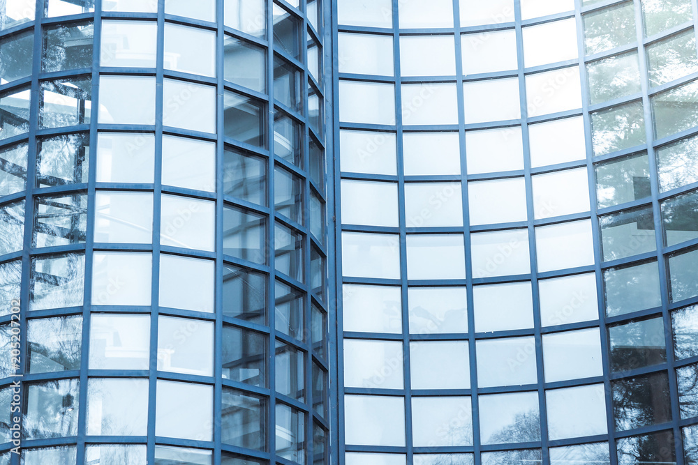 Sun shining modern building stairway glass Sun shining modern building stairway glass