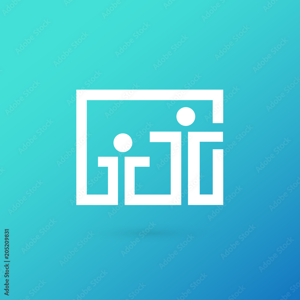 Logo design abstract people vector template. Logo design abstract people vector template.