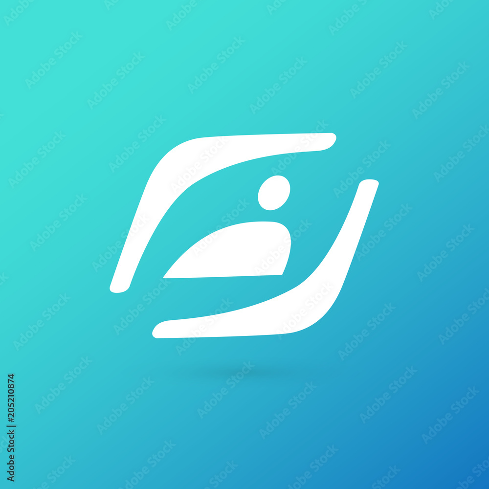Logo design abstract people vector template. Logo design abstract people vector template.