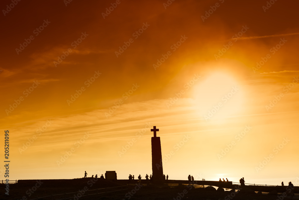 Cabo da Roca, Portugal - The most western point of Europe at sunset