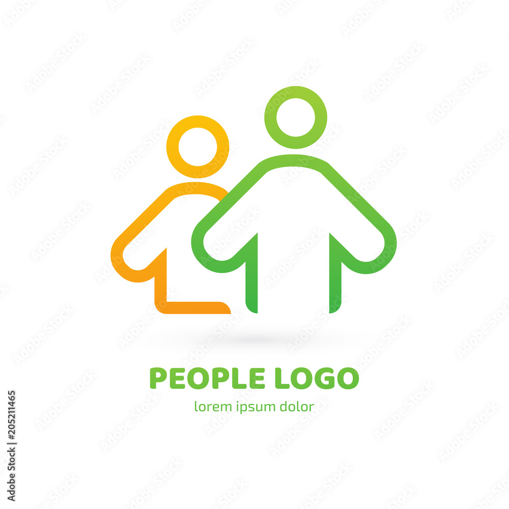 Obraz premium Logo design abstract people vector template.