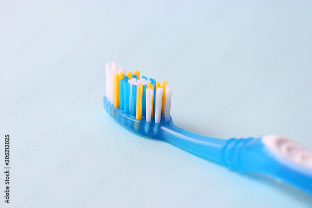 toothbrush and pasta on a colored background. Hygiene of the oral cavity. toothbrush and pasta on a colored background. Hygiene of the oral cavity.