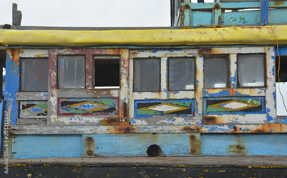 An old abandoned fishing boat in Mui Ne Fishing Village, Binh Thuan Province, Vietnam
An old abandoned fishing boat in Mui Ne Fishing Village, Binh Thuan Province, Vietnam
