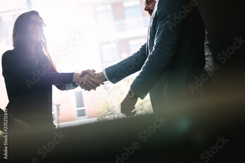 Papier peint Businesspeople hand shake after a deal