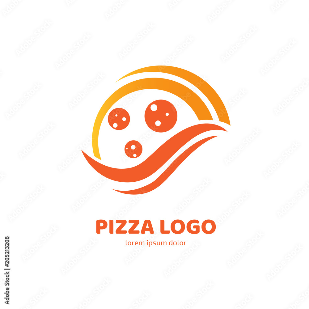 Obraz premium Logo design abstract italian food vector template.