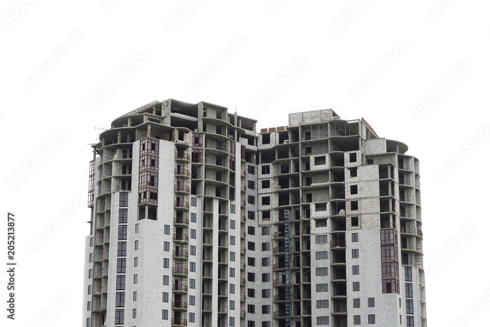 Fototapeta premium building under construction isolated on white