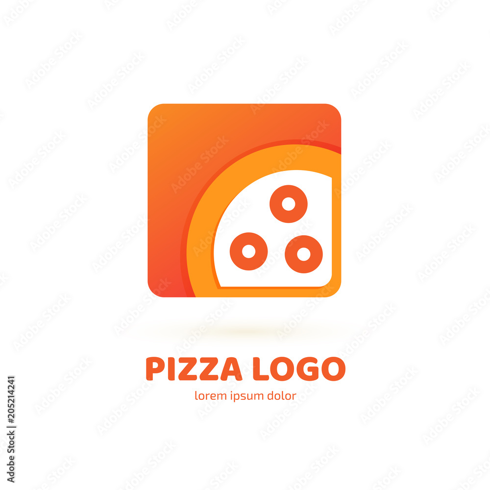 Logo design abstract italian food vector template.