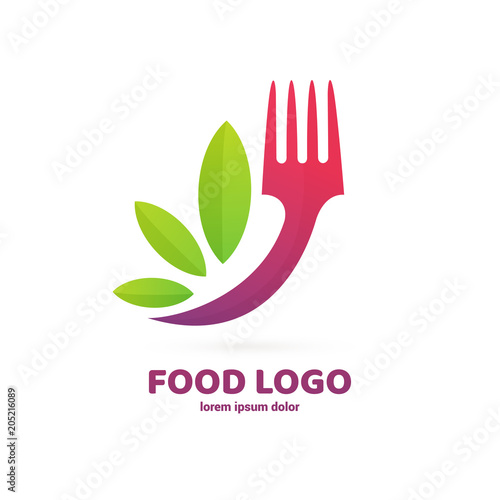 Illustration of business logotype restaurant and cafe.
