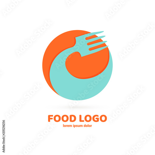 Illustration of business logotype restaurant and cafe.