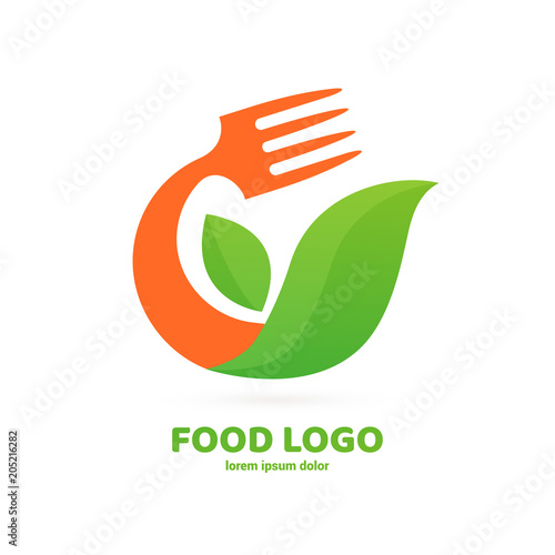Illustration of business logotype restaurant and cafe.