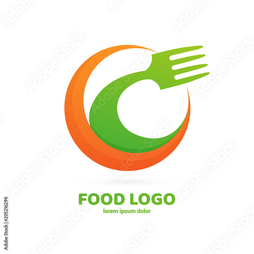 Illustration of business logotype restaurant and cafe.