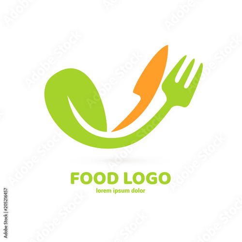Illustration of business logotype restaurant and cafe.