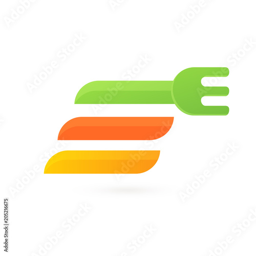 Illustration of business logotype restaurant and cafe.