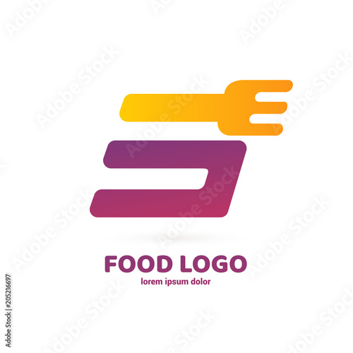 Illustration of business logotype restaurant and cafe.