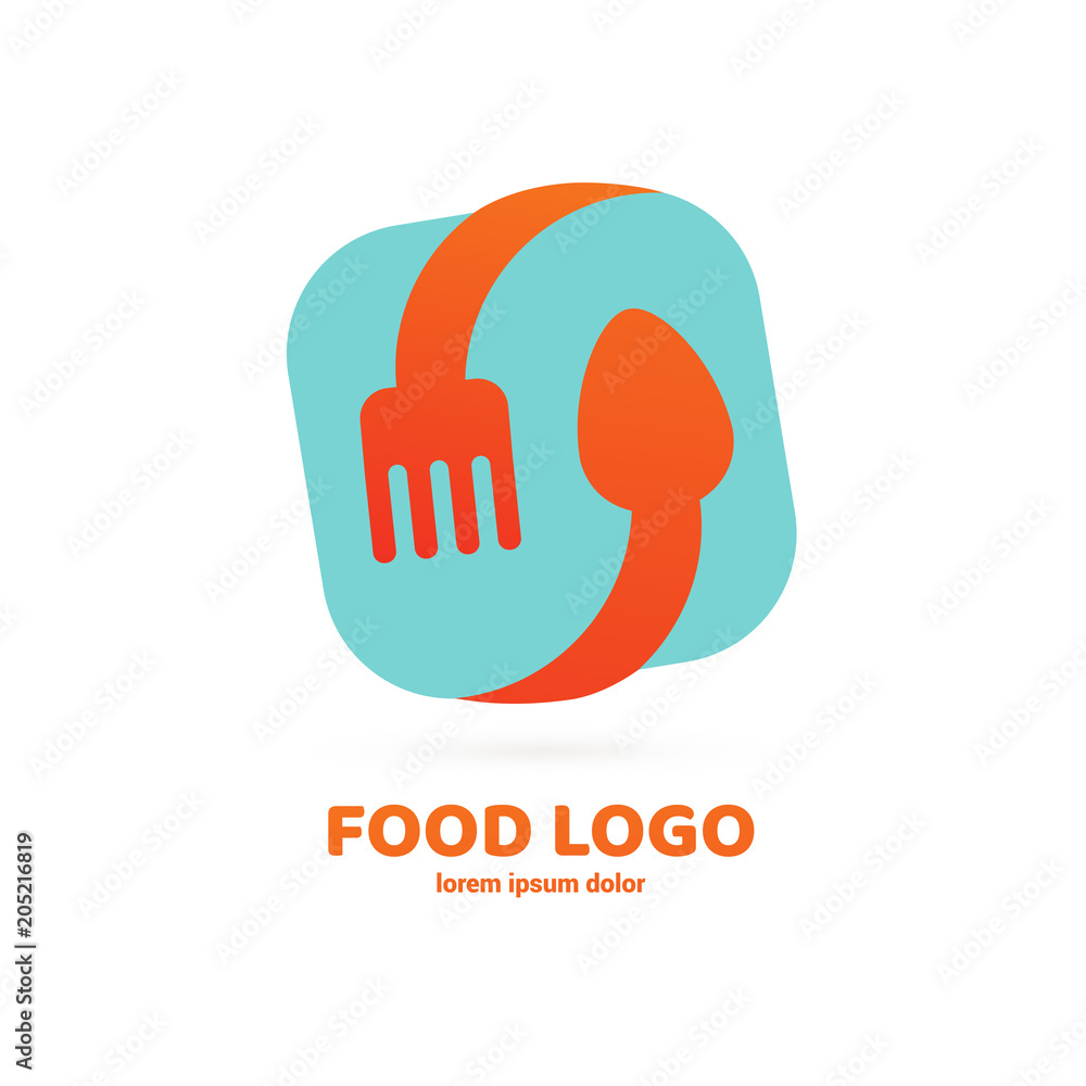 Obraz premium Illustration of business logotype restaurant and cafe.
