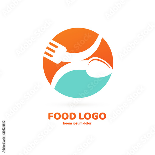 Illustration of business logotype restaurant and cafe.