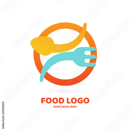 Illustration of business logotype restaurant and cafe.