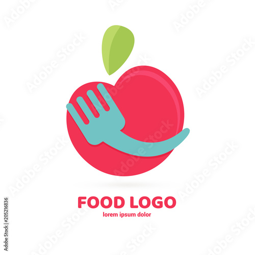 Illustration of business logotype restaurant and cafe.