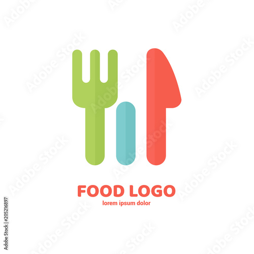 Illustration of business logotype restaurant and cafe.
