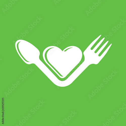 Illustration of business logotype restaurant and cafe.