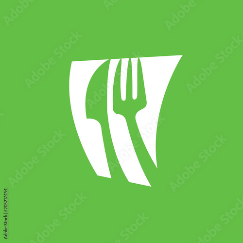 Illustration of business logotype restaurant and cafe.
