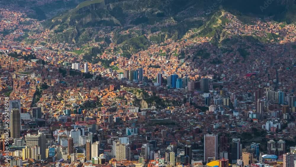 Timelapse of the city of La Paz, Bolivia. Version of the clip without sky Timelapse of the city of La Paz, Bolivia. Version of the clip without sky