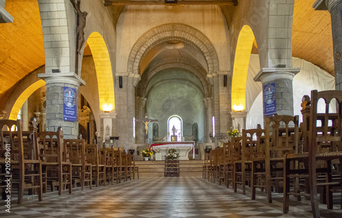 Noirmoutier en ile . Intérieur de l'église Saint Philbert. Vendée. Pays de Loire
