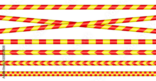Set Of Barrier Tapes Red/Yellow