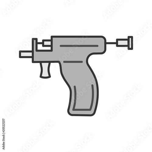 Piercing gun color icon