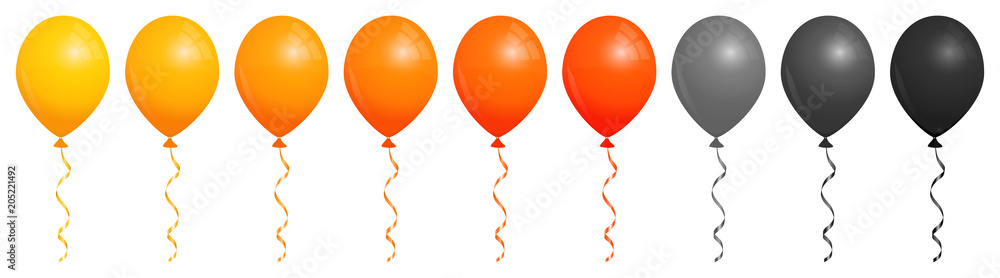 Obraz premium Set Halloween Balloons