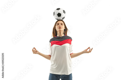 egyptian football fan on white background