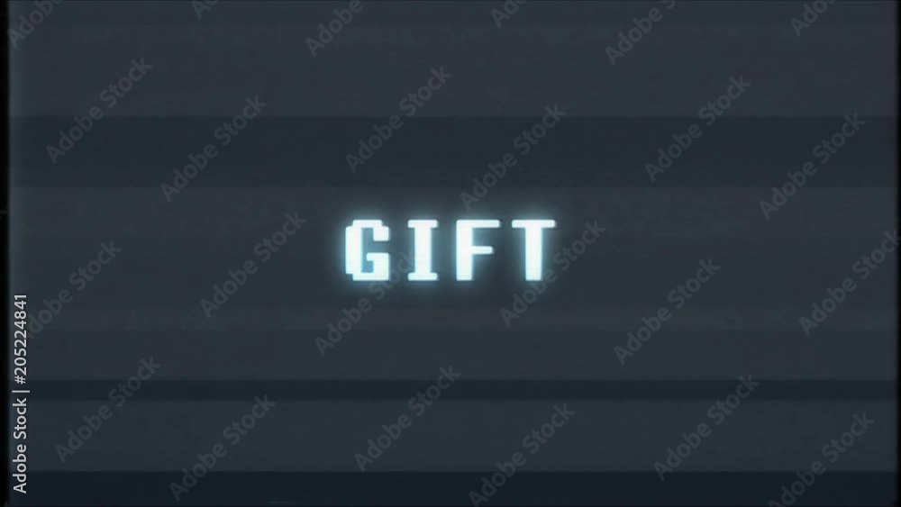 retro videogame GIFT word text computer tv glitch interference noise screen animation seamless loop New quality universal vintage motion dynamic animated background colorful joyful video m retro videogame GIFT word text computer tv glitch interference noise screen animation seamless loop New quality universal vintage motion dynamic animated background colorful joyful video m