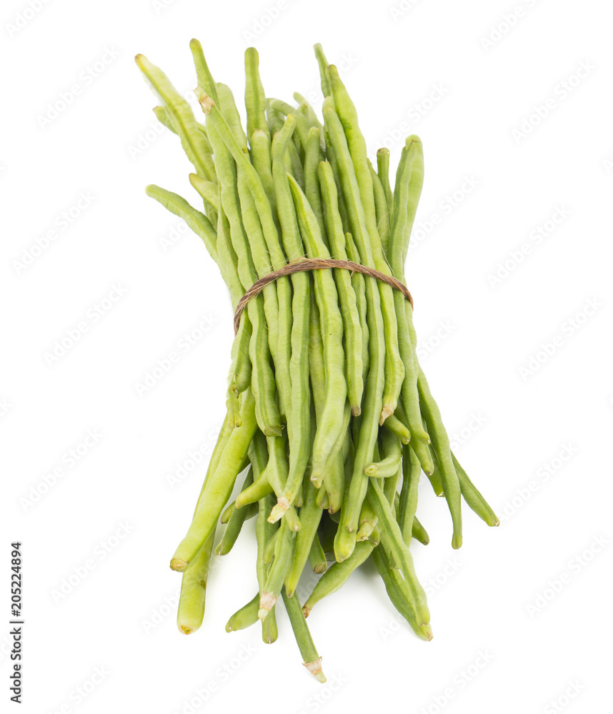 Heap of Green Beans Also Called Snap Beans or String Beans isolated on