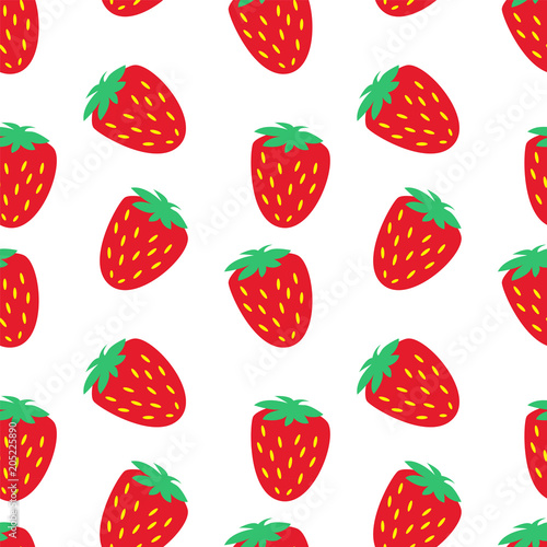 RED RIPED STRAWBERRY SEASON FRUIT TEXTURE. ABSTRACT SEAMLESS VECTOR PATTERN. HAND DRAW ART.