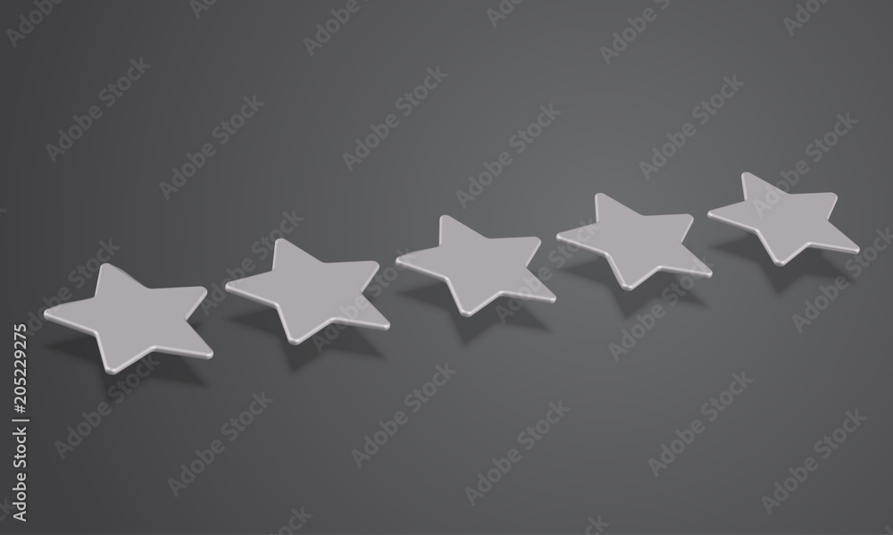 3D star rating or background, vector illustartion 3D star rating or background, vector illustartion