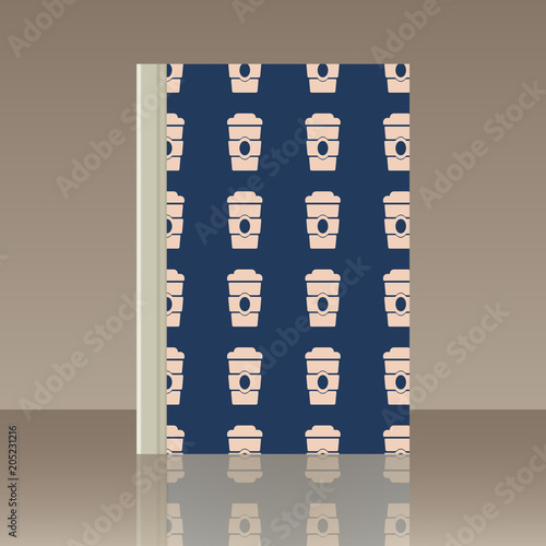 Coffee and Book. Realistic image of the object