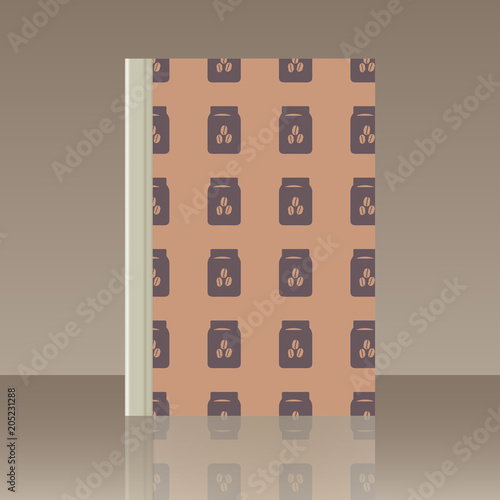 Coffee and Book. Realistic image of the object